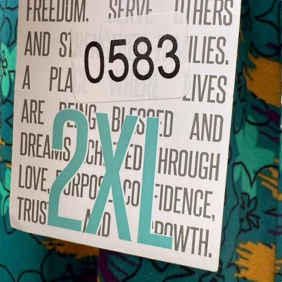 LULAROE Maxi Skirt Size 2XL Green Boho Floral Long A-Line Stretch Pull on NWT - Picture 10 of 11